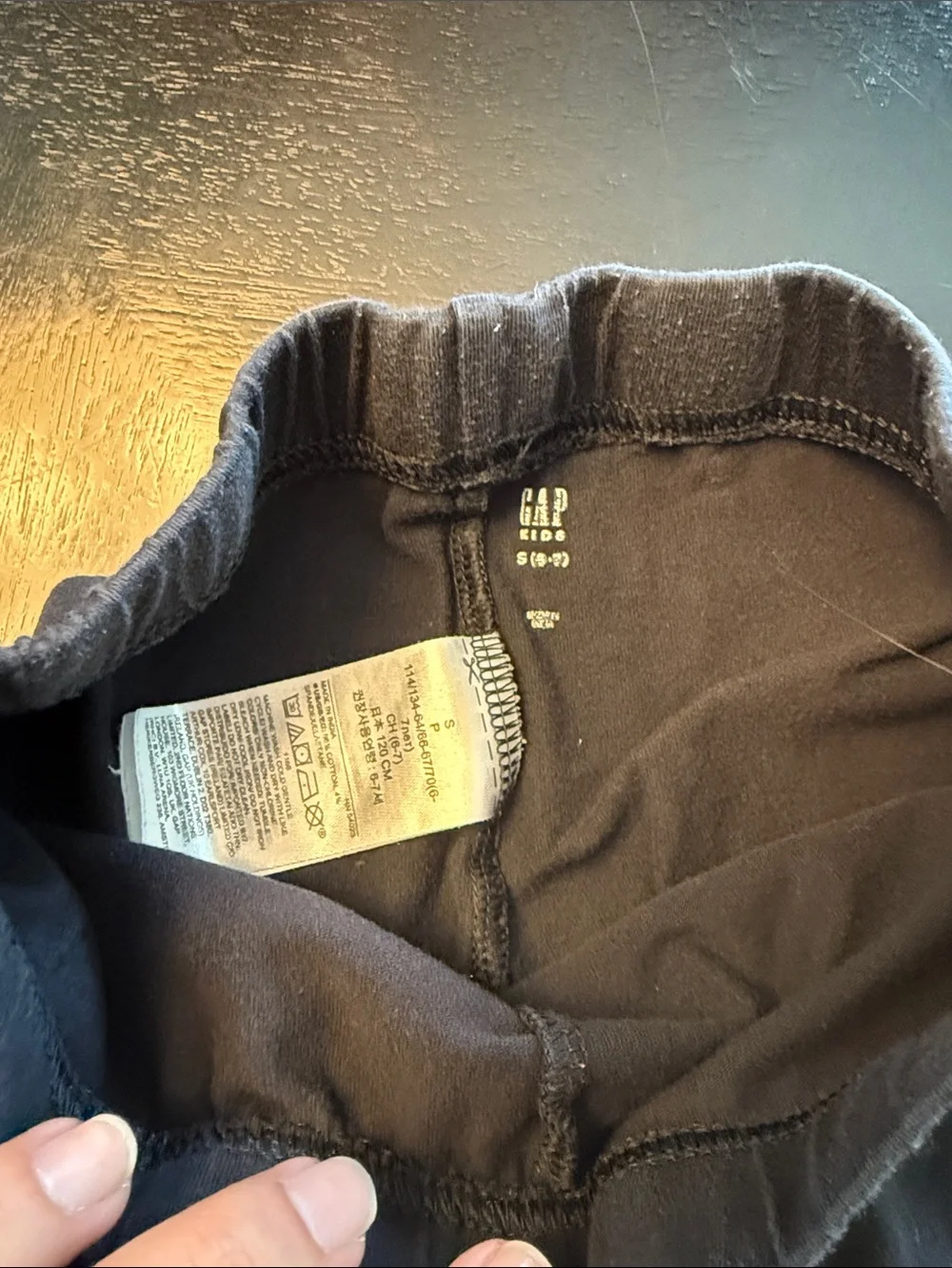 GAP Kids Black Elastic-Waist Jogger Pants